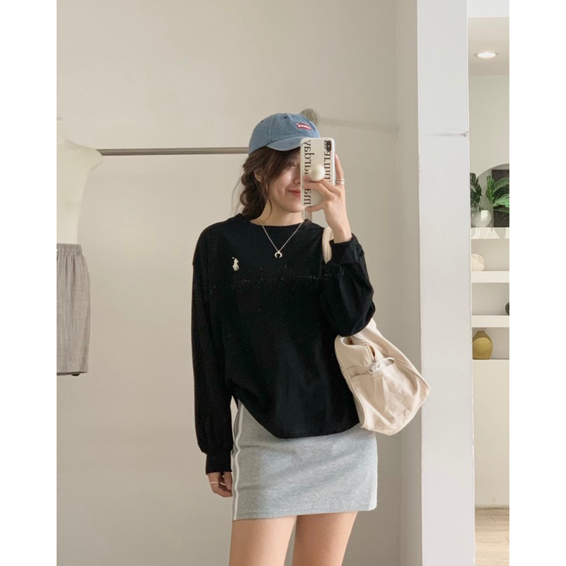 KAYY. Áo pull dài tay thêu ngực _ A6716