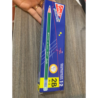 Hộp 12 bút chì 2b, bút chì xanh conte pháp viết chì xanh học sinh viết chì xanh conte pháp