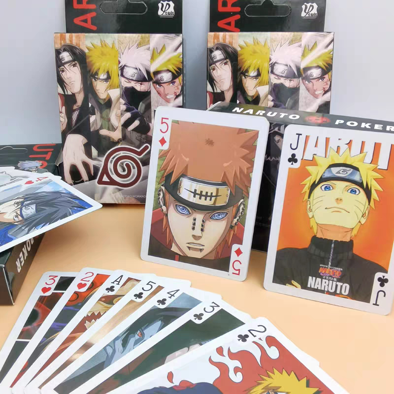 Bộ Bài Tây 54 Lá Tú Lơ Khơ Poker Game Nhân Vật Anime Hoạt Hình One Piece Naruto Gintama