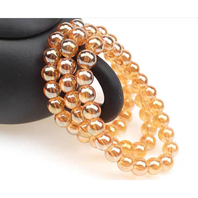 Vòng Tay Chuỗi Hạt Nam Nữ Chất Liệu Đá Opal Vân Tóc Ánh Kim