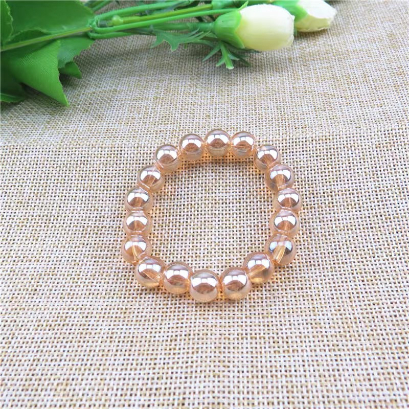 Vòng Tay Chuỗi Hạt Nam Nữ Chất Liệu Đá Opal Vân Tóc Ánh Kim