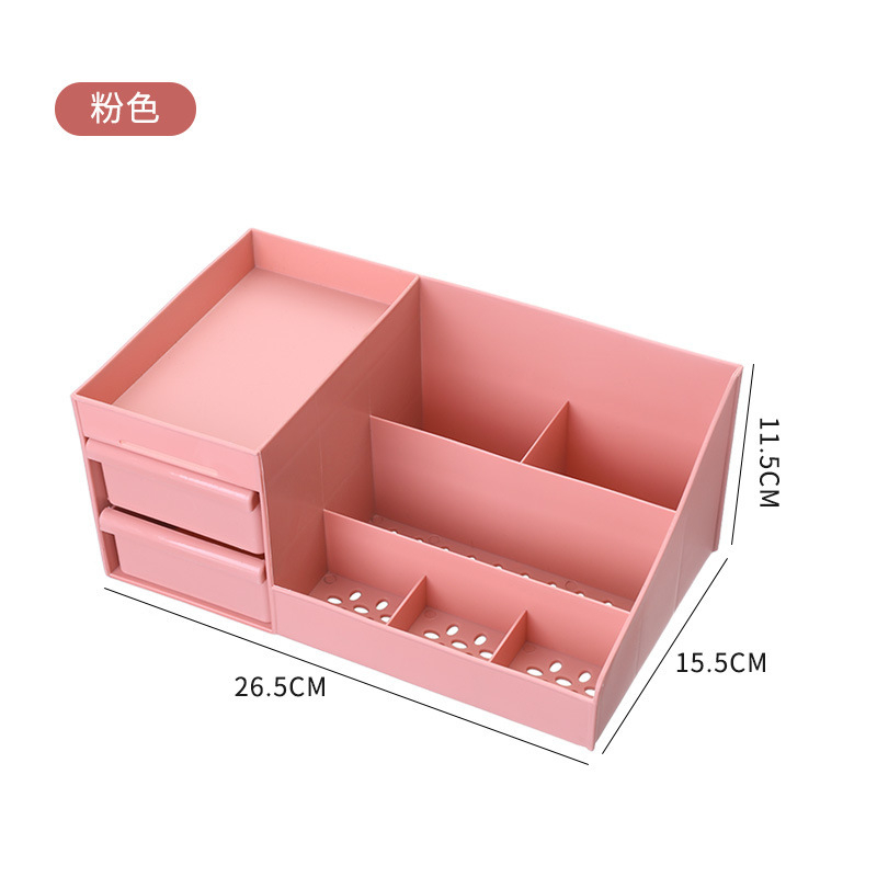 Kệ đựng mỹ phẩm 2 tầng, hộp đựng đồ trang điểm, Trang điểm bằng nhựa cao cấp