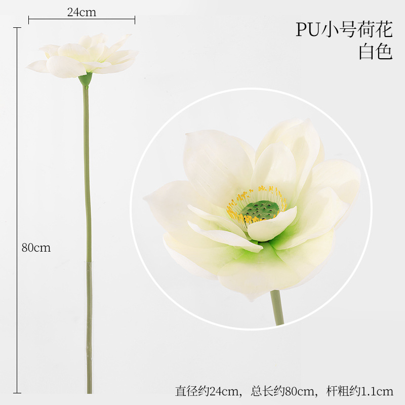 Hoa sen nở to Bông Cao Su PU các loại 24 30 cm trang trí cao cấp