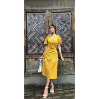 ĐẦM NHÚN SƯỜN TAY ĐAN DÂY
