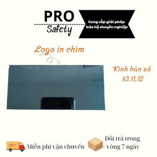 Miếng kính hàn đen 10,11,12 độ hồ quang xanh thợ hàn xì cơ khí