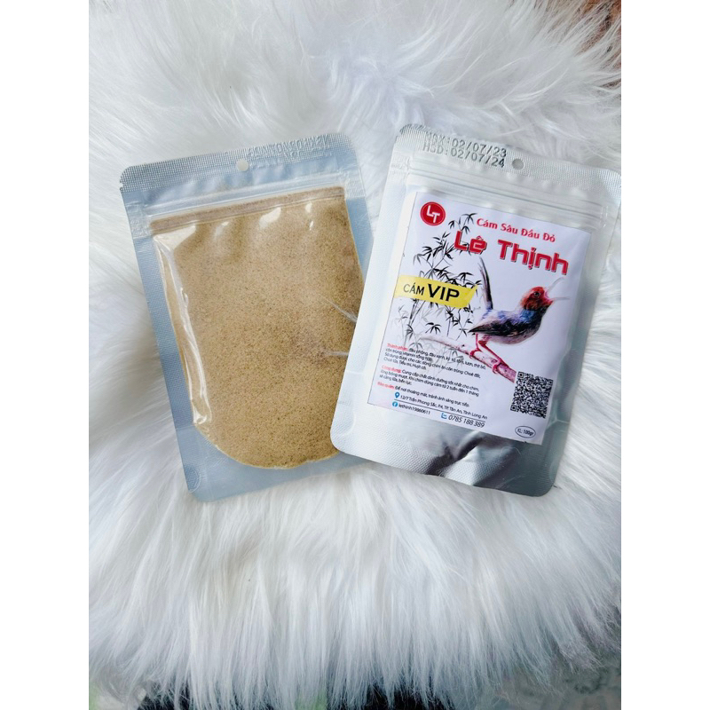 Cám sâu đầu đỏ Lê Thịnh Vip 100gr-Sâu đầu đỏ dưỡng 100gr