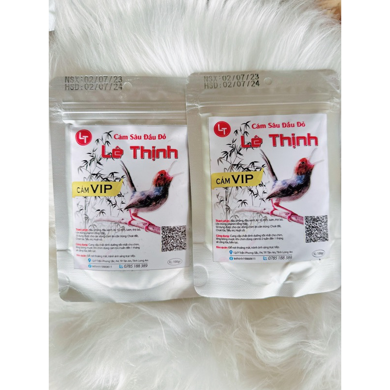 Cám sâu đầu đỏ Lê Thịnh Vip 100gr-Sâu đầu đỏ dưỡng 100gr