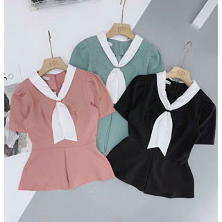 Áo peplum thô sắc màu