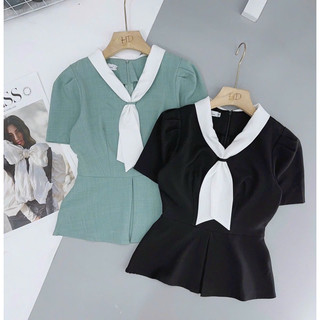 Áo peplum thô sắc màu