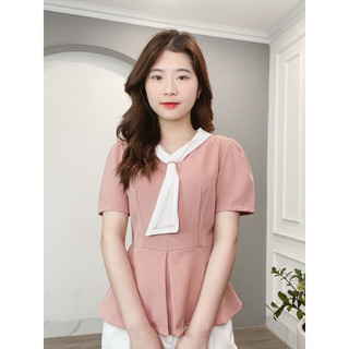 Áo peplum thô sắc màu