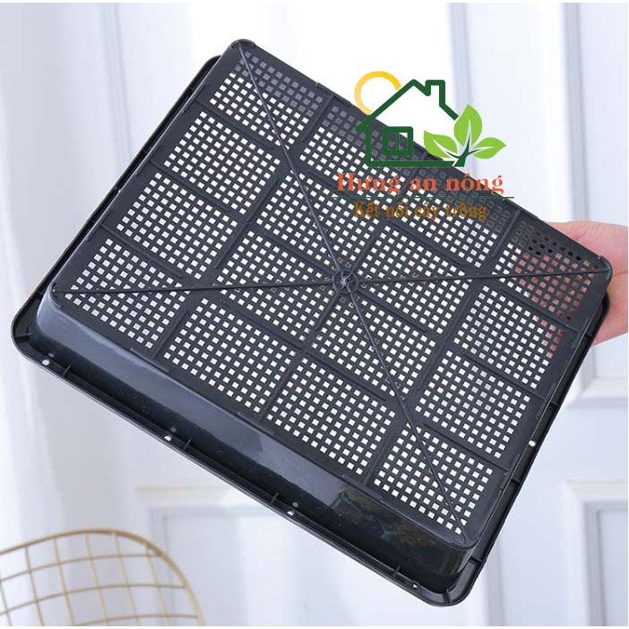 KC36L1 - Sét khay 36cm + 20 chậu vuông màu 7cm tiện trồng sen đá xương rồng