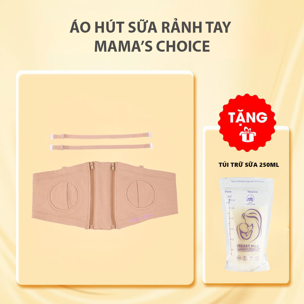 Áo hút sữa freesize Mama’s Choice | Giữ phễu chắc chắn | Chất liệu thoáng khí, kháng khuẩn cao | Chứng nhận Quốc tế