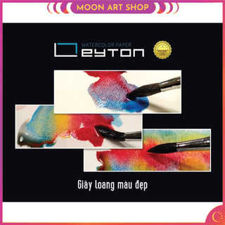 Giấy vẽ màu nước LEYTON túi lẻ 10 tờ 100% cotton