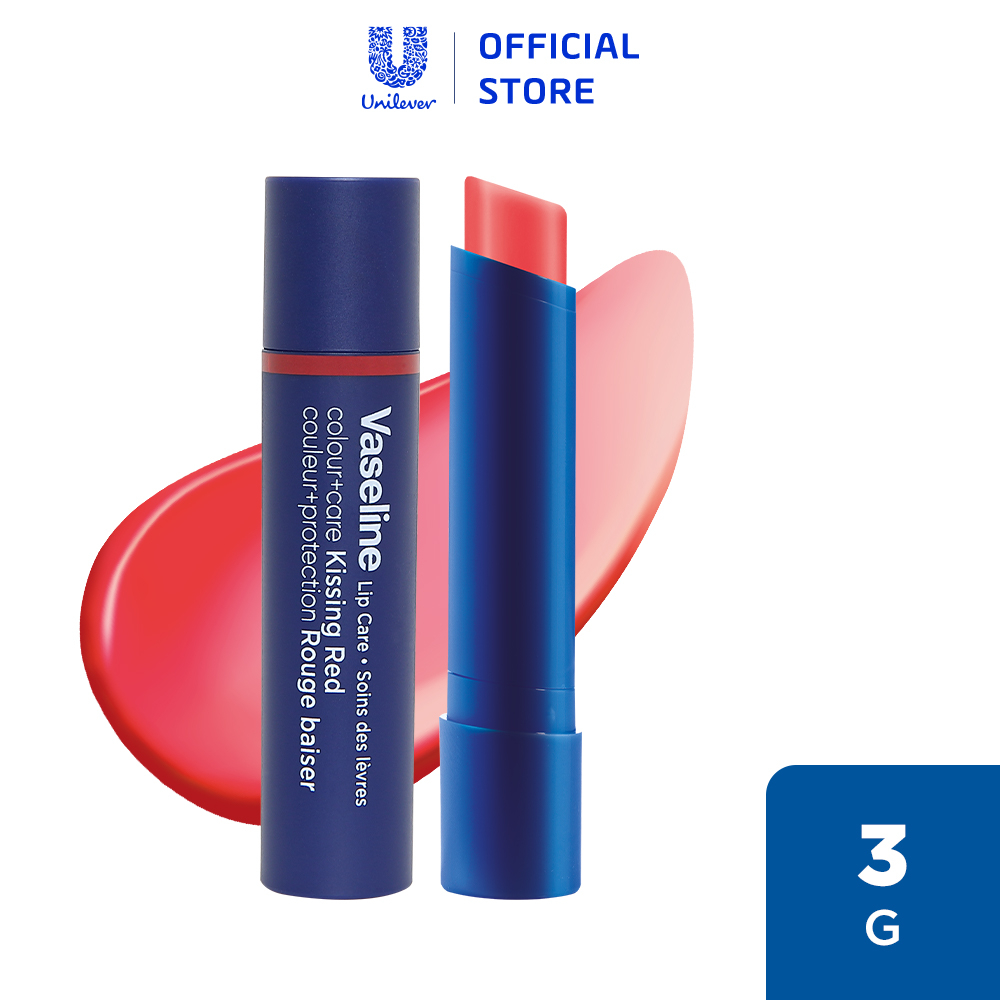 Son dưỡng môi Vaseline Colour+Care Kissing Red (Đỏ) 3g