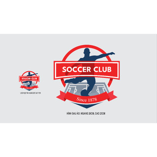 Hình in ủi áo đá banh, thể thao - combo gồm 5 bộ hình ủi red and blue classic soccer club logo ủi áo tại nhà bằng bàn ủi