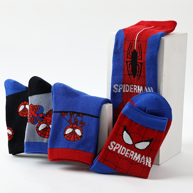 Tất siêu nhân nhện cotton cổ cao hàng loại 1  phù hợp cho bé từ 1 đến 8 tuổi SuKids  SK37
