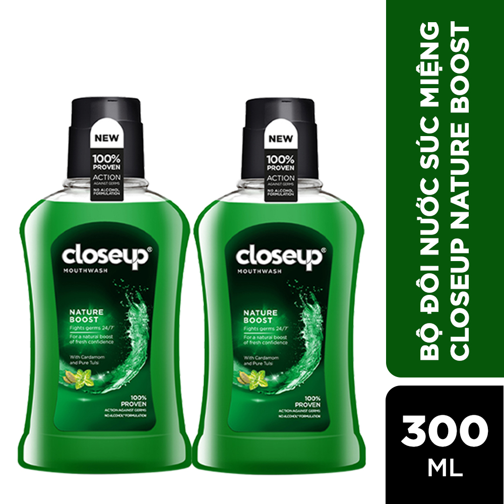Combo 2 nước súc miệng CloseUp Nature Boost
