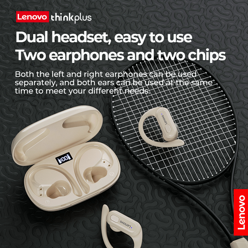 Lenovo Thinkplus XT60 Tai Nghe Bluetooth Không Dây Thể Thao Chống Nước Có Mic Tai Nghe