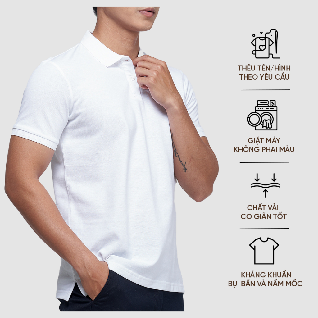 Áo Thun Polo Che Khuyết Điểm LILA 6 Màu Thời Trang Basic Vải Cotton Chống Nhăn Thoáng Mát Mặc Đi Chơi Đi Làm