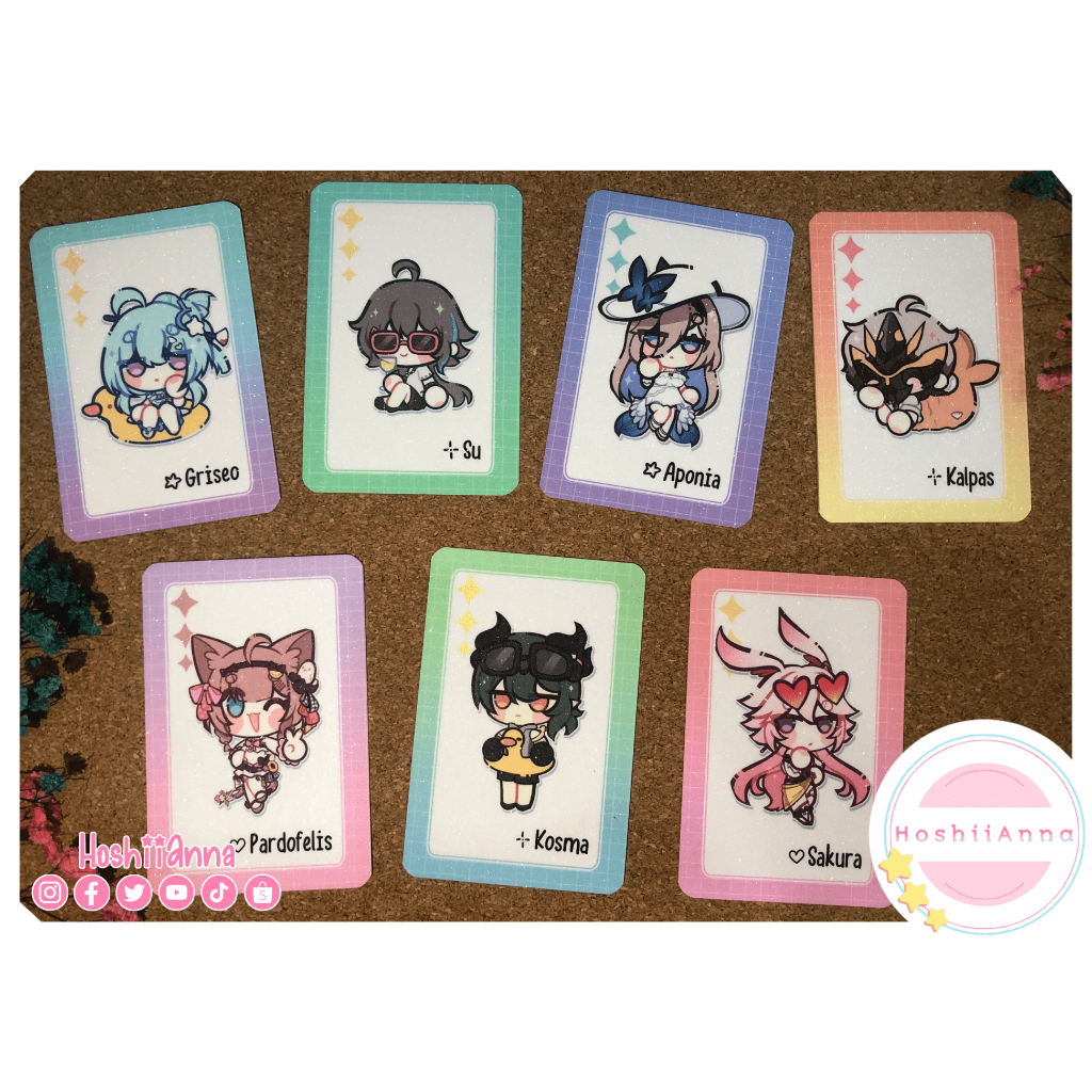 Gacha card bo góc 13 Anh Kiệt Trục Hỏa  - Honkai Impact 3rd
