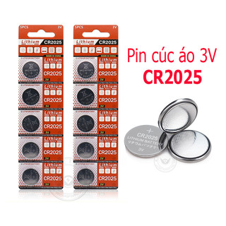 Pin cúc áo cr2025 lithium 3v 2025 chính hãng - vỉ 5 viên