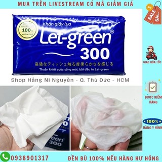 Bịch 300 tờ khăn giấy vệ sinh lụa 2 lớp Let Green (kích thước 20cm x21cm