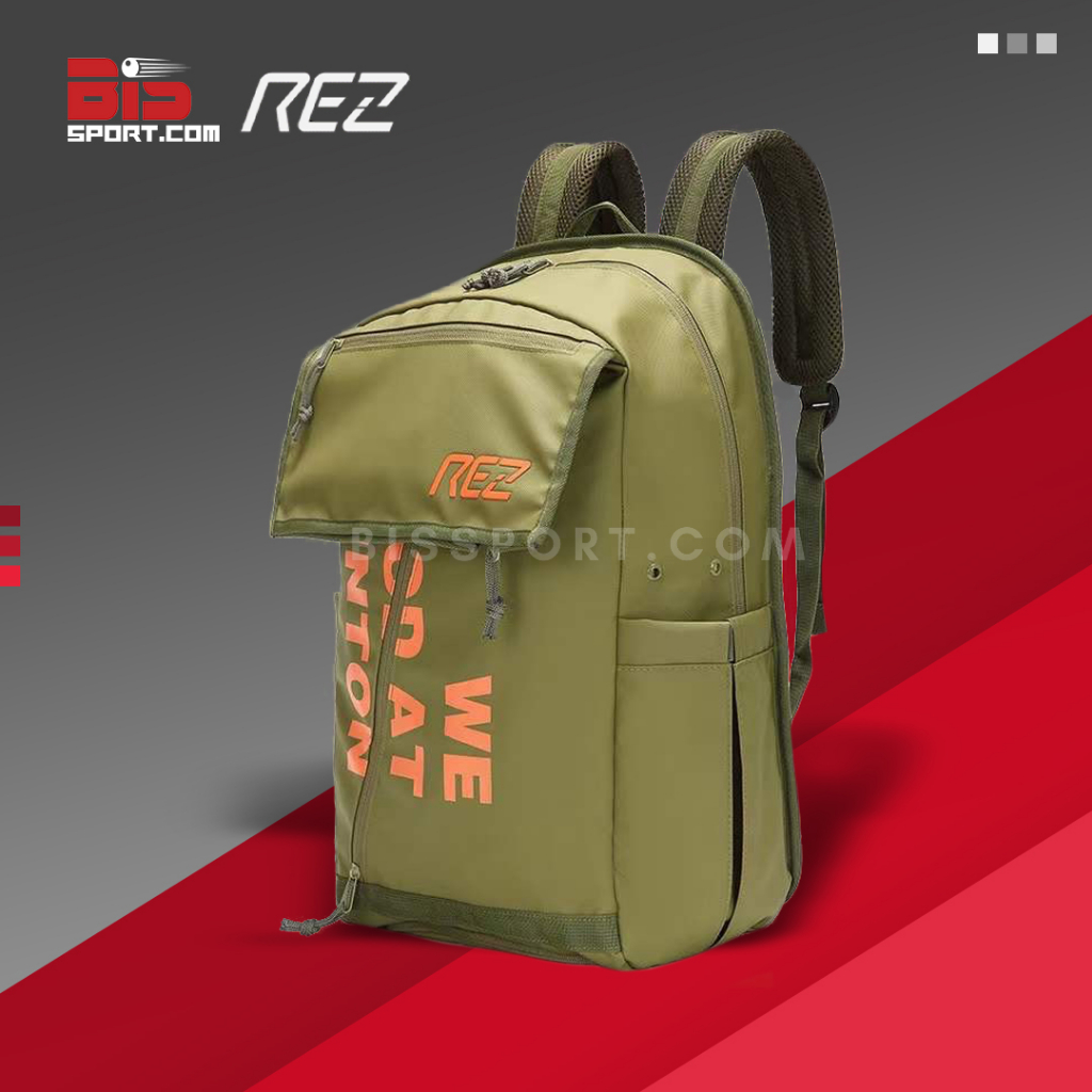 Ba Lô Cầu Lông Chính Hãng Rez - Đa Năng, Thiết Kế Origami, Chống Thấm Nước, Có Ngăn Đựng Vợt Giày Riêng