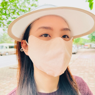 Combo 5 Khẩu trang che gò má M2 vải linen than hoạt tính 3 lớp kháng khuẩn,chống nắng,chống nám da,chống tia UV UPF50+
