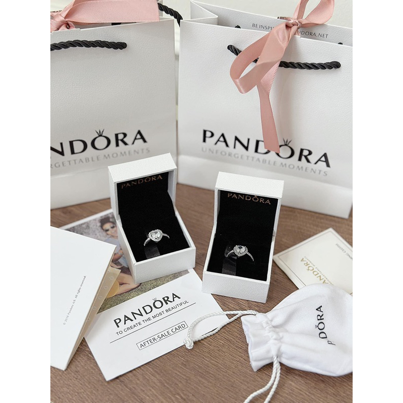 NHẪN PAN.DO.RA HÌNH TRÁI TIM FULL BOX