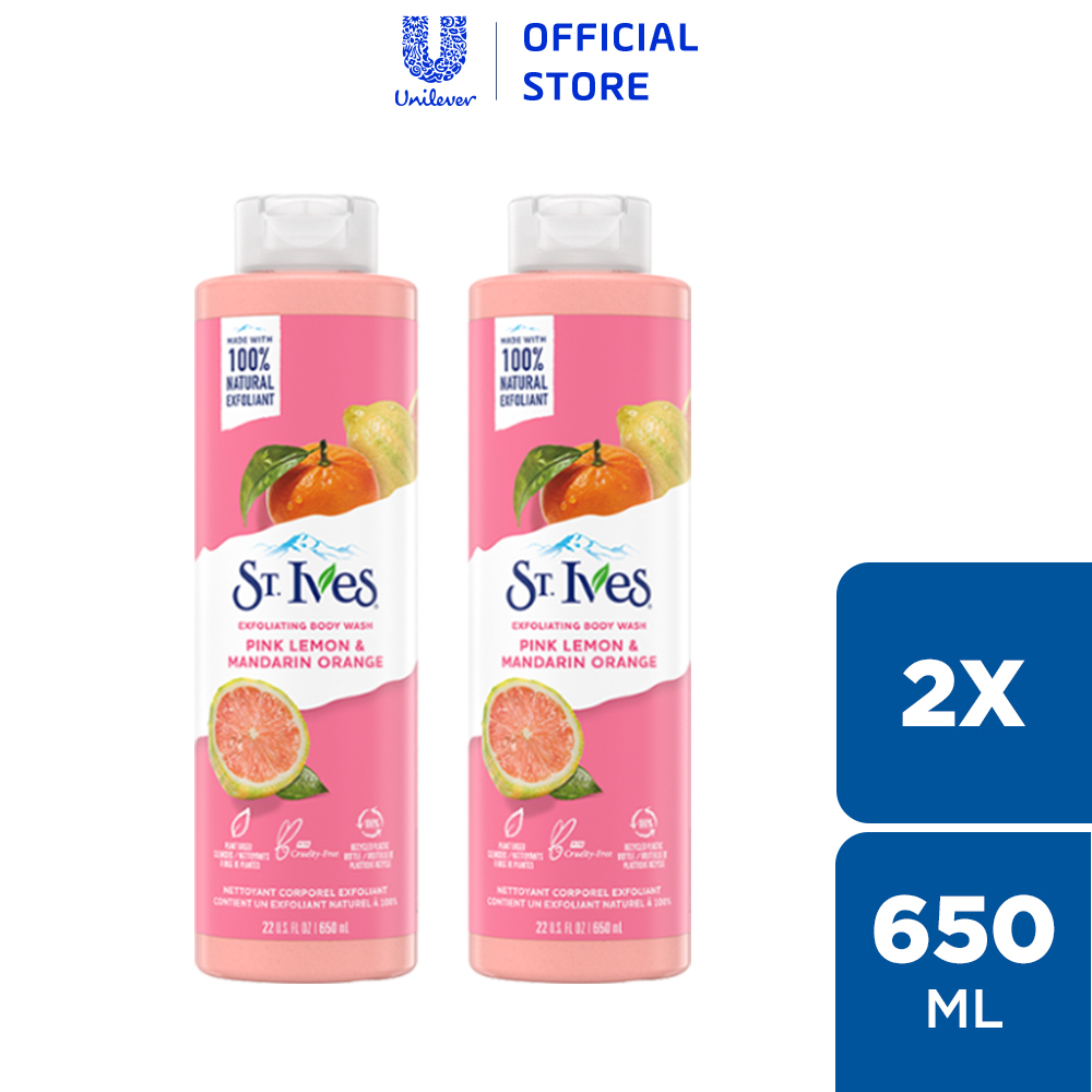 Bộ 2 chai Sữa tắm dưỡng da St.Ives Cam Chanh 650ml