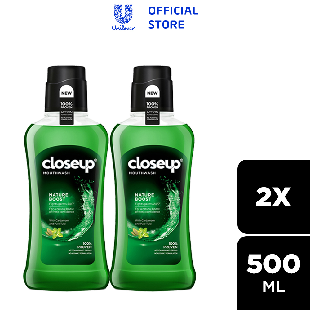 Combo 2 nước súc miệng CloseUp Nature Boost (500mlx2)