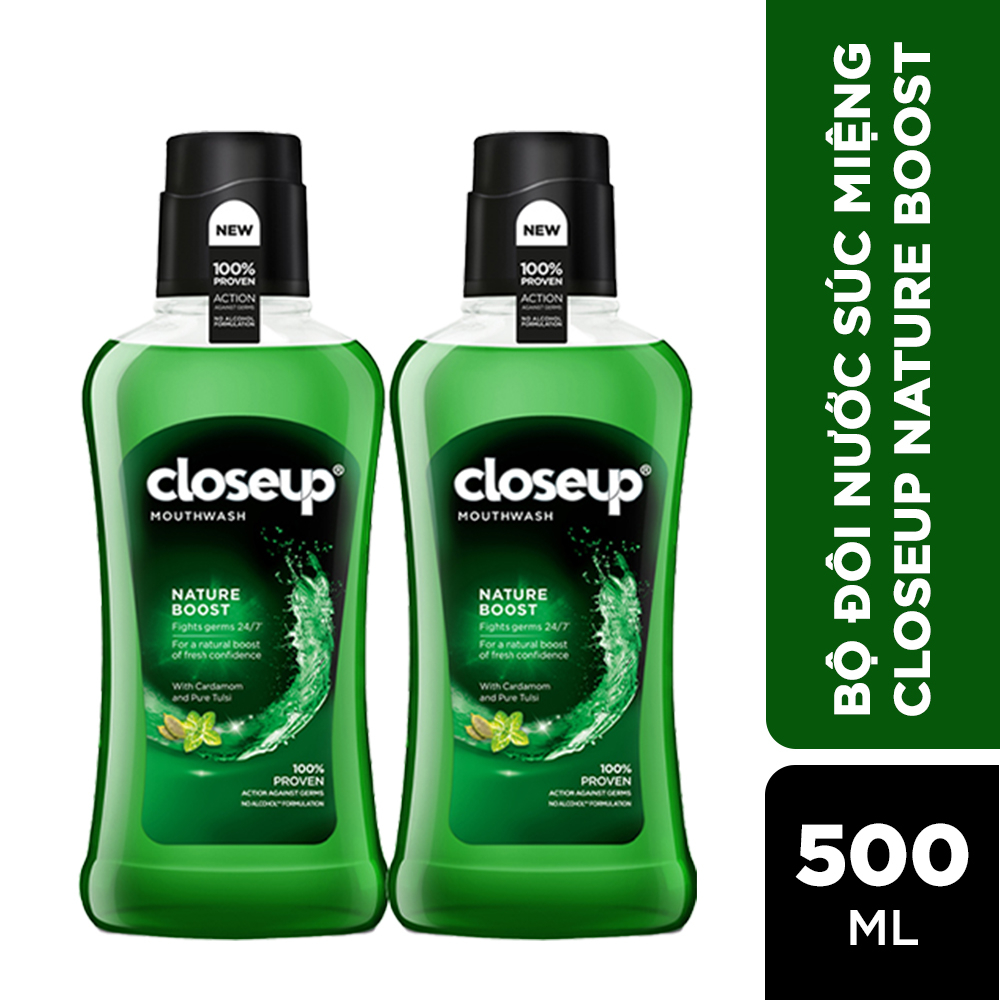 Combo 2 nước súc miệng CloseUp Nature Boost (500mlx2)