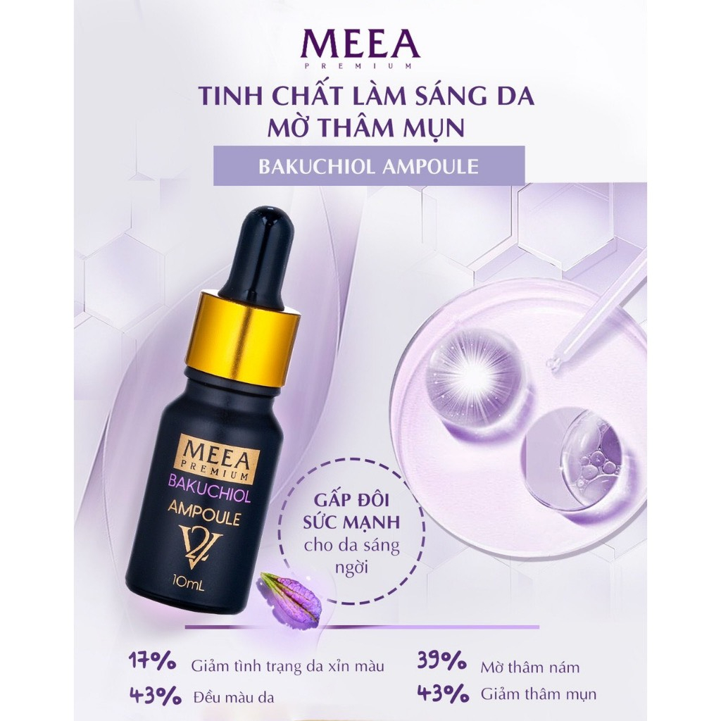 Combo kem face cá hồi V2 Pro + Tinh chất serum BAKUCHIOL AMPOULE MEEA - 30g + 30ml