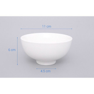 5 Cái Chén Sứ Trắng Trơn
