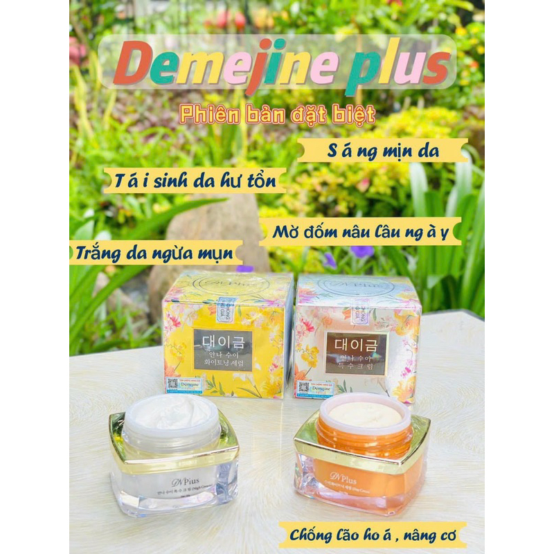 Giảm Nám_trắng Da Kem Face DEMEJINE PLUS HÀN QUỐC 20gr chính hãng