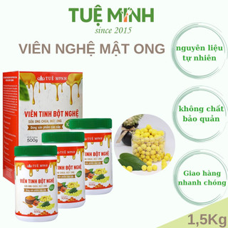 Viên tinh bột nghệ mật ong rừng Tuệ Minh cao cấp 3 hộp loại 500g (1,5kg)