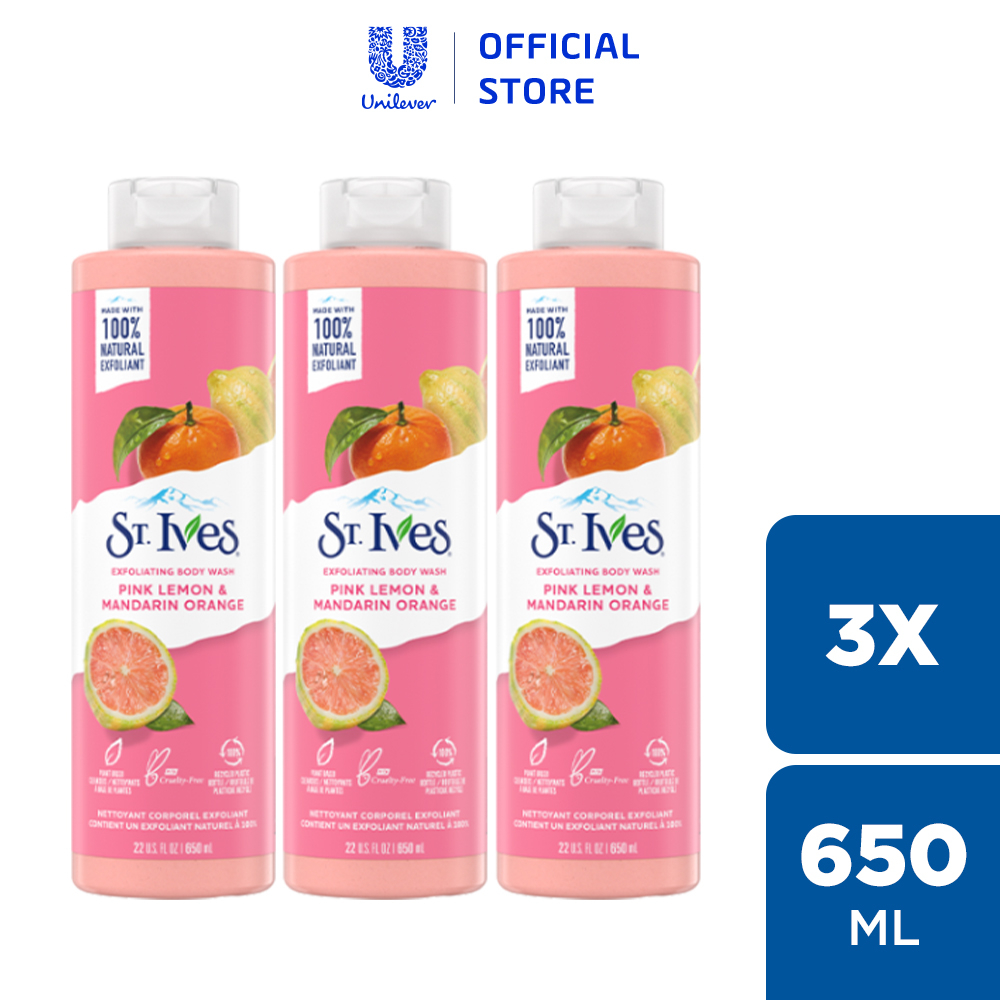 Combo 3 chai sữa tắm St.Ives Cam chanh 650ml