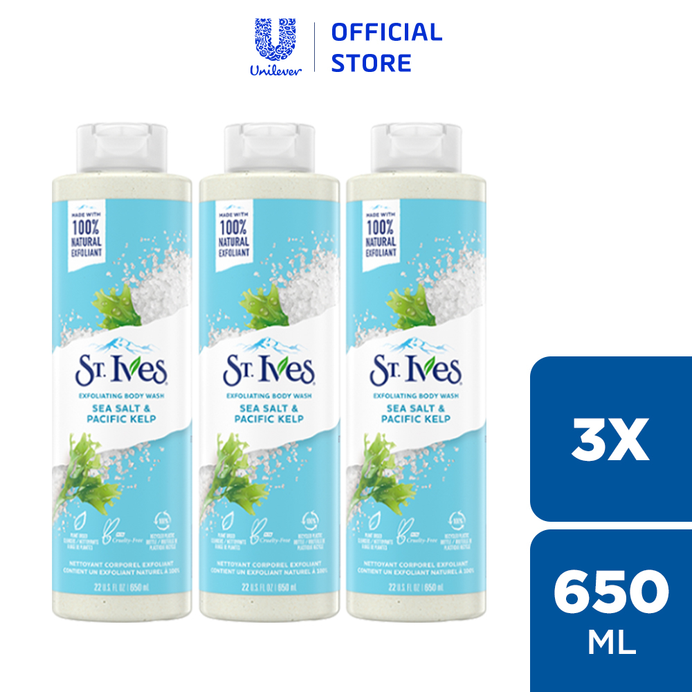 Combo 3 chai sữa tắm St.Ives Muối biển (650mlx3)