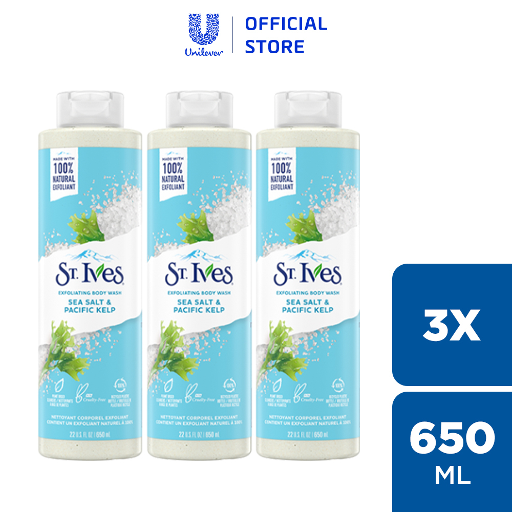 Combo 3 chai sữa tắm St.Ives Muối biển