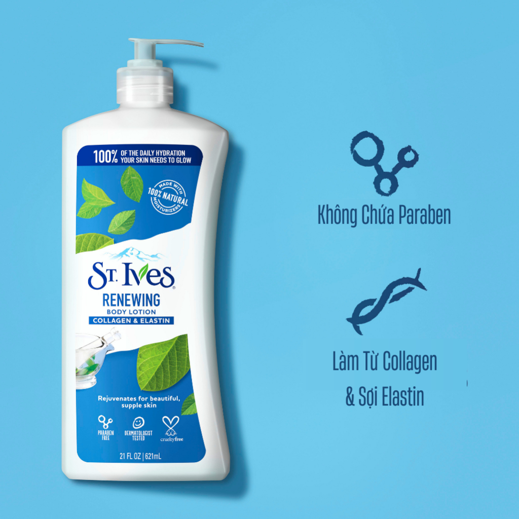 Combo 3 chai Sữa dưỡng thể St.Ives Collagen trẻ hóa da 621ml