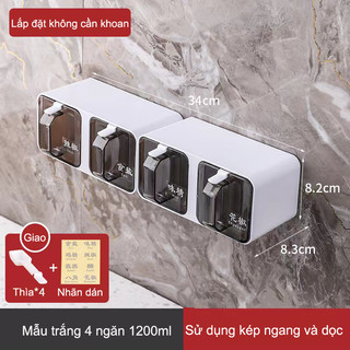 Hộp gia vị Hộp Nhựa Đựng Gia Vị Gắn Tường Tiện Dụn/Bộ kết hợp hũ gia vị nhà bếp gia đình