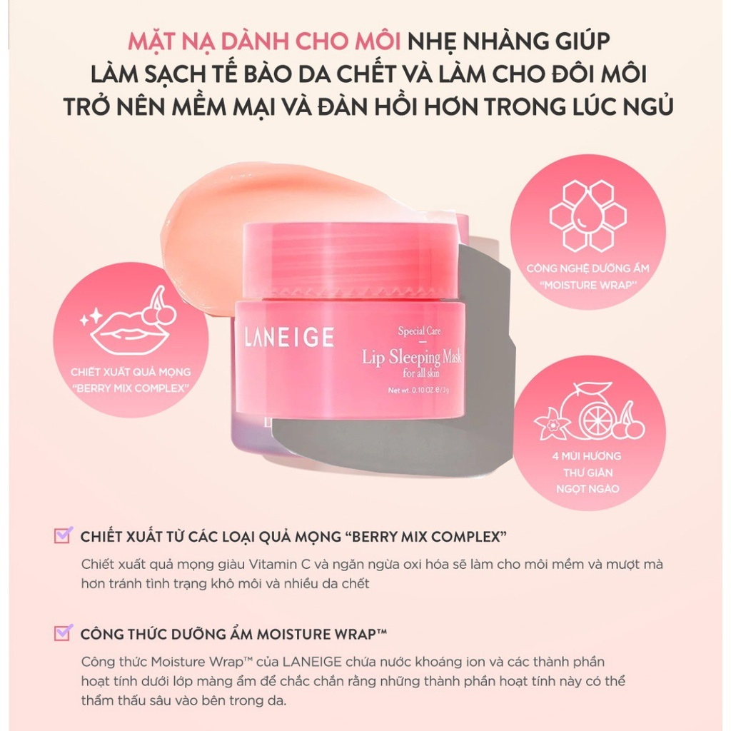Mặt nạ ngủ cho môi Laneige Lip Sleeping Mask 20g Hàn Quốc