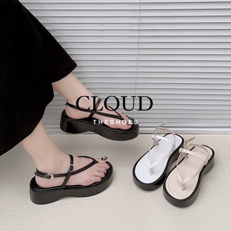 Giày sandal 4cm xỏ kẹp 2 khoá