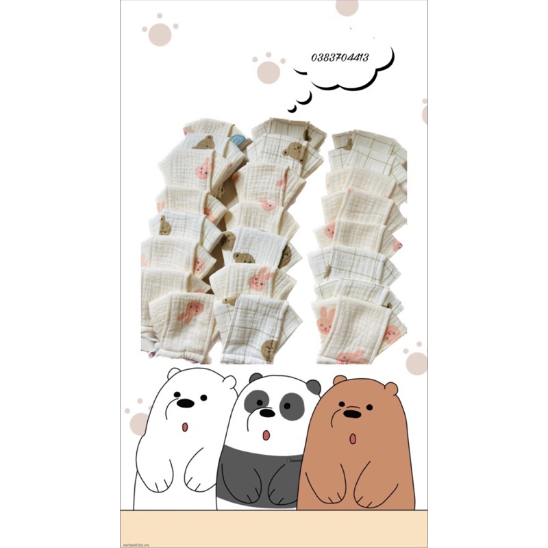 Khẩu Trang Vải 4 Lớp Cho Bé Ôm Khít,Thoáng Khí