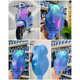 Màu sơn xanh ánh tím 4d-k166 motokieumaithànhđạt
