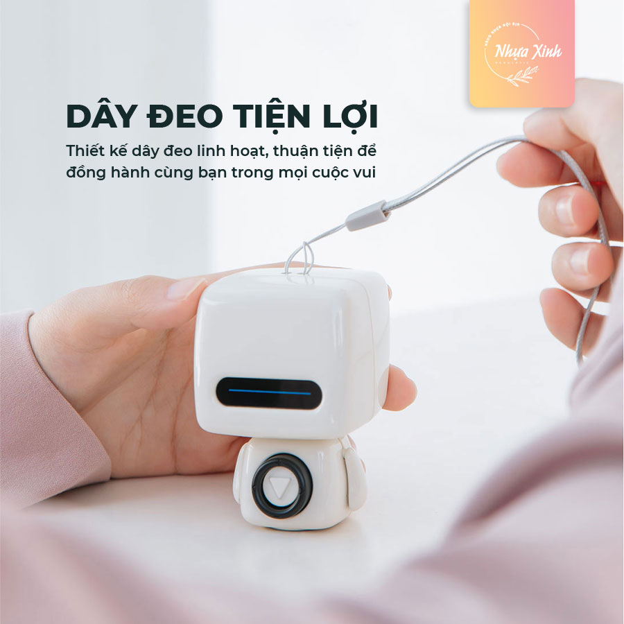Loa bluetooth mini thông minh hình robo có dây đeo kiểu dáng hiện đại ROBLUE NX28