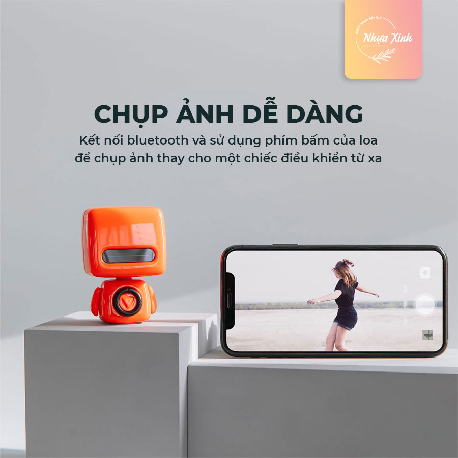 Loa bluetooth mini thông minh hình robo có dây đeo kiểu dáng hiện đại ROBLUE NX28
