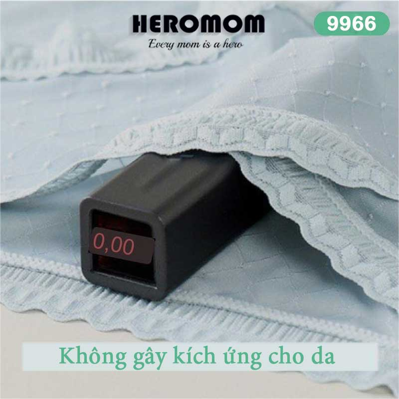 Quần lót bầu và sau sinh cạp chéo chất LỤA BĂNG thông hơi kháng khuẩn Bigsize HEROMOM