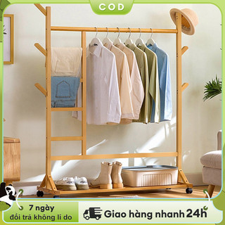 Woodland Giá Treo Quần Áo Đa năng Thông Chịu Lực Tốt Chống Mối Mọt dễ dàng di chuyển Trang Trí Nhà Cửa