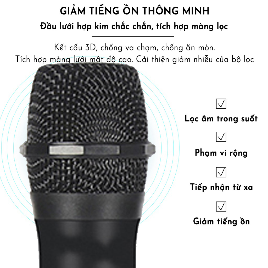 Micro không dây MV01 chính hãng ONTEKCO - Sử dụng cho loa kéo, amply phù hợp cho hát karaoke. BH chính hãng
